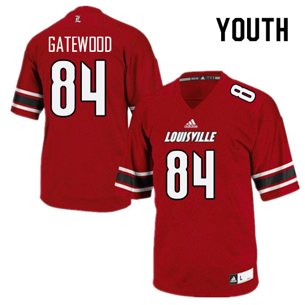 Youth #84 Joey Gatewood Louisville Cardinals College Football Jerseys Stitched Sale-Red - Click Image to Close